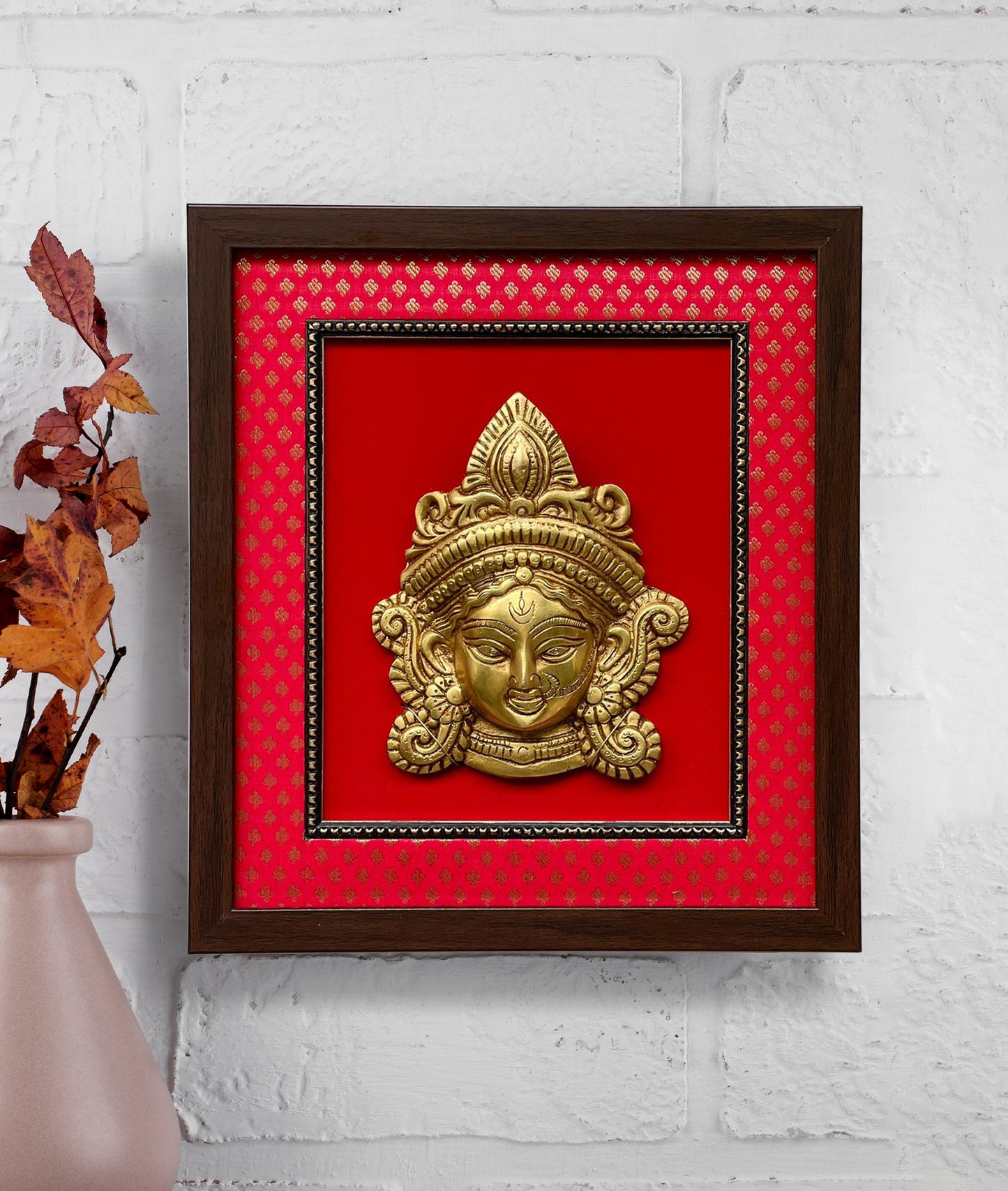 Divine Brass Durga Wall Hanging