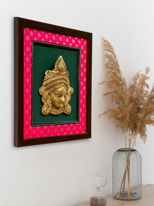 Goddess Kali brass wall décor