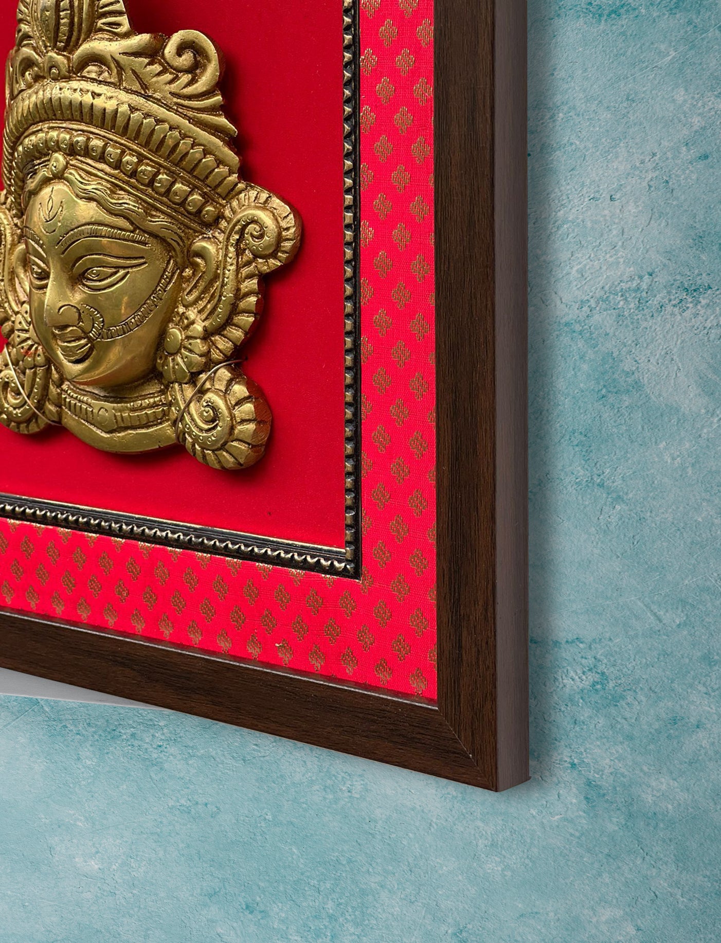 Divine Brass Durga Wall Hanging