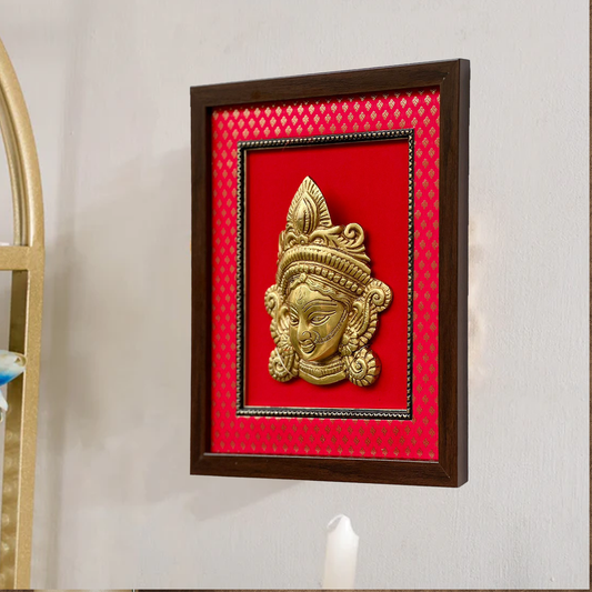 Divine Brass Durga Wall Hanging