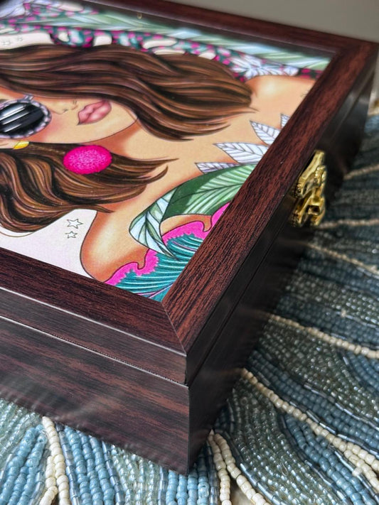 Wooden Fierce Girl Box