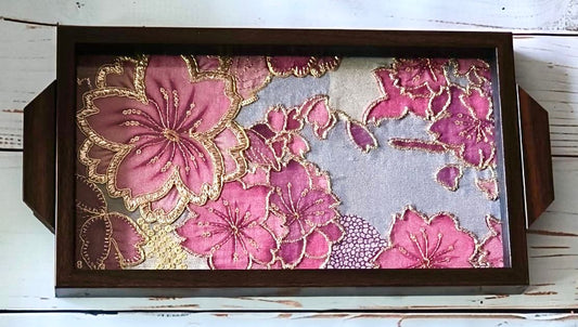 Floral embroidery Tray