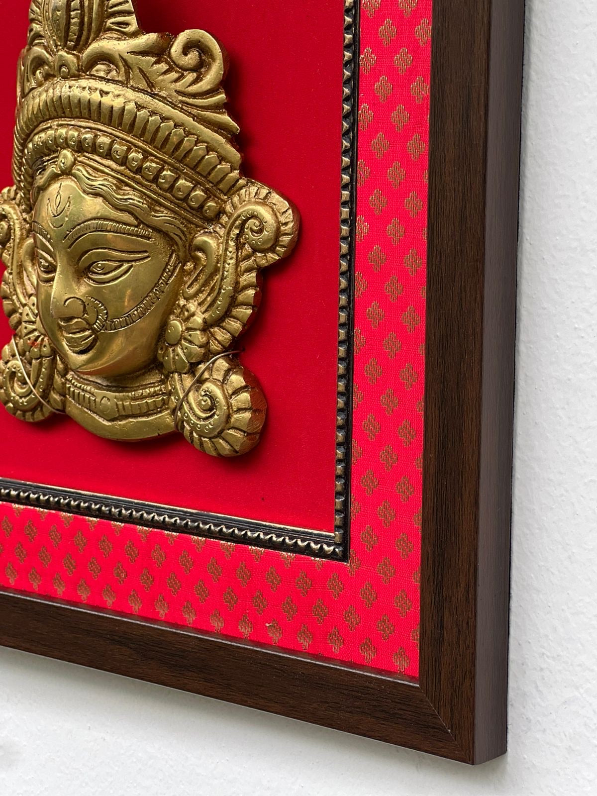 Divine Brass Durga Wall Hanging