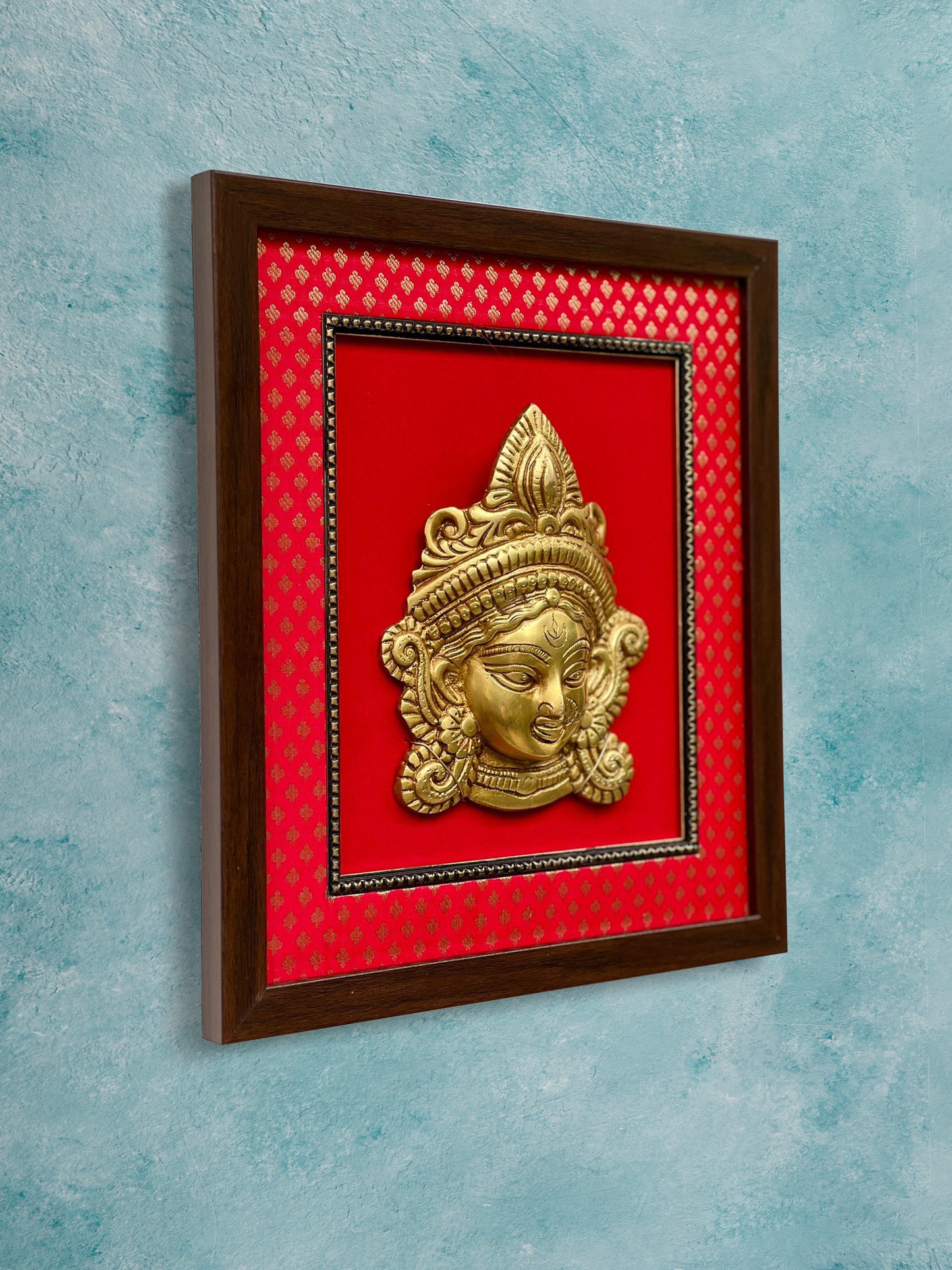 Divine Brass Durga Wall Hanging