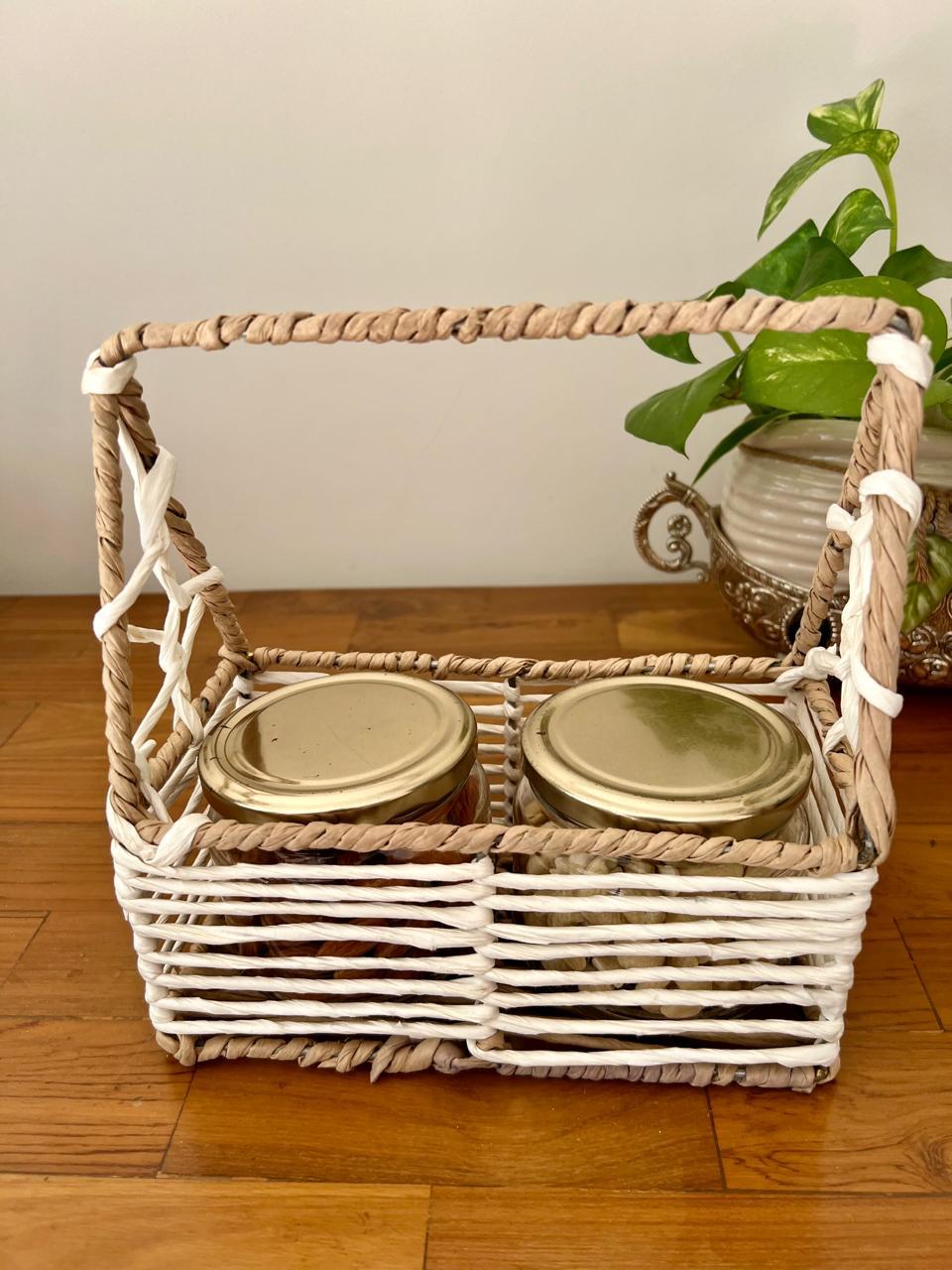 Basket with Jars