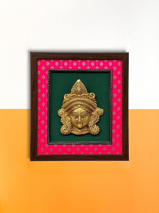 Goddess Kali brass wall décor
