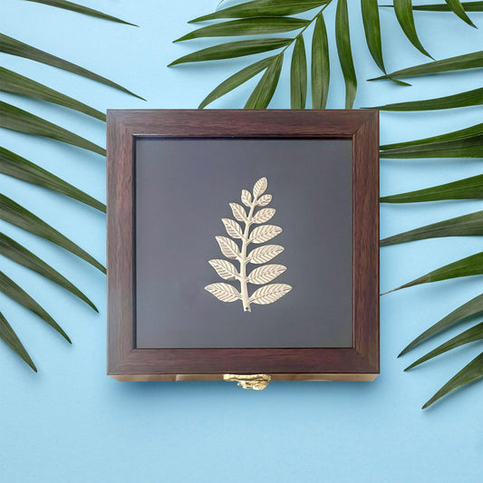 Metal leaf design box