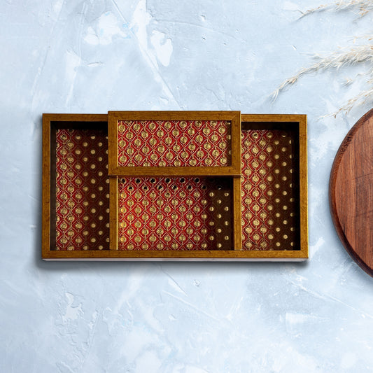 A combination of Embroidery Tissue and Cutlery Holder  (9x14x2.25 inch)