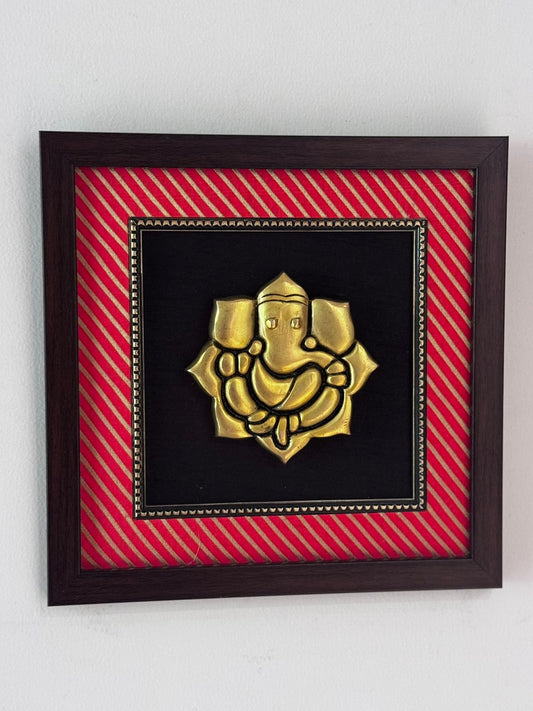 Framed Golden Ganesha Wall Décor