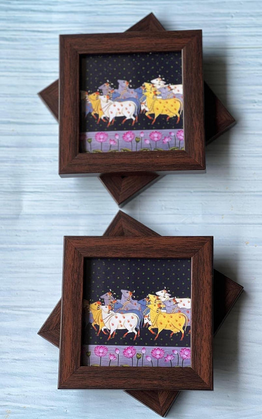 Cow Print Digital Coaster (Set of 4)