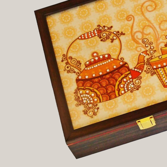 Digital Tea and Kettle Print Box