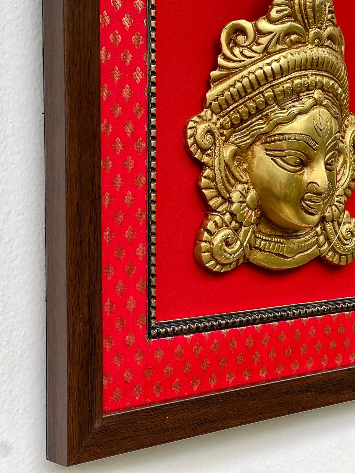 Divine Brass Durga Wall Hanging