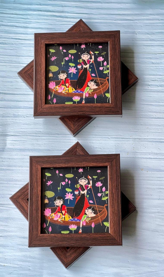 Girl Digital Print Coaster (Set of 4)