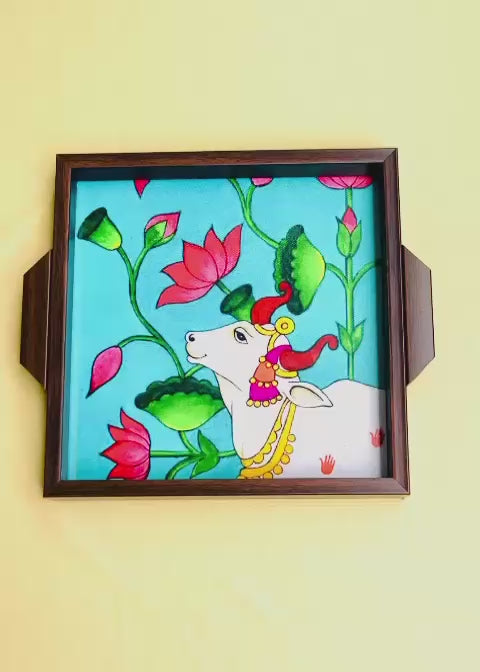 Blue Pichwai Tray